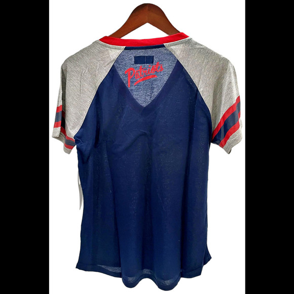 NFL Team Women's V-Neck Bling Tee Patriots - Regular - Picture 2 of 2